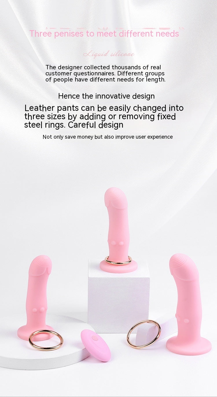 Wearable Simulation Women Dildo Leather Pants Supplies