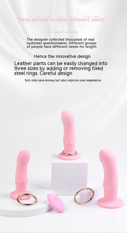 Wearable Simulation Women Dildo Leather Pants Supplies